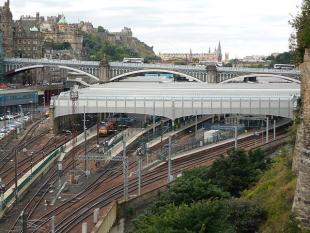 View of Edinburgh Waverley from the east